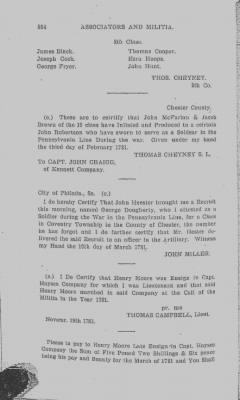 Volume V > Muster Rolls Relating to the Associators and Militia of the County of Chester.