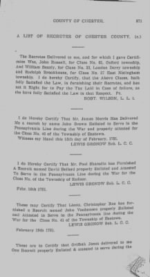 Volume V > Muster Rolls Relating to the Associators and Militia of the County of Chester.