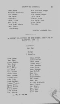 Volume V > Muster Rolls Relating to the Associators and Militia of the County of Chester.