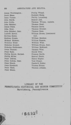 Volume V > Muster Rolls Relating to the Associators and Militia of the County of Chester.