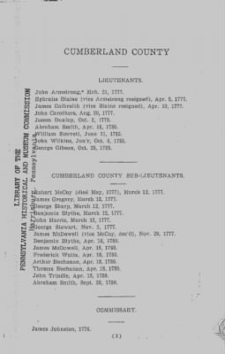 Volume VI > Muster Rolls Relating to the Associators and Militia of the County of Cumberland