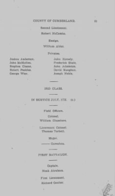 Thumbnail for Volume VI > Muster Rolls Relating to the Associators and Militia of the County of Cumberland