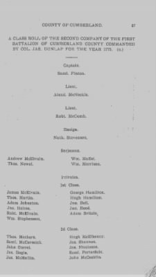 Volume VI > Muster Rolls Relating to the Associators and Militia of the County of Cumberland