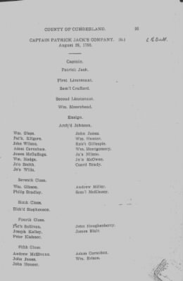 Volume VI > Muster Rolls Relating to the Associators and Militia of the County of Cumberland