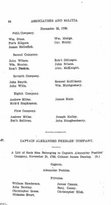 Thumbnail for Volume VI > Muster Rolls Relating to the Associators and Militia of the County of Cumberland