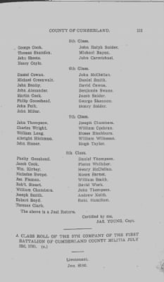 Thumbnail for Volume VI > Muster Rolls Relating to the Associators and Militia of the County of Cumberland