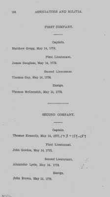 Thumbnail for Volume VI > Muster Rolls Relating to the Associators and Militia of the County of Cumberland