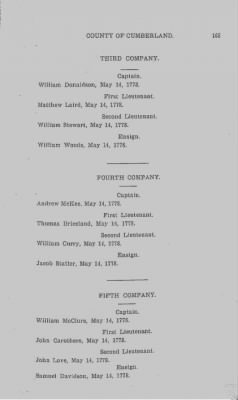 Thumbnail for Volume VI > Muster Rolls Relating to the Associators and Militia of the County of Cumberland