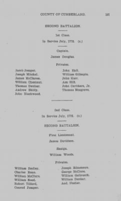 Thumbnail for Volume VI > Muster Rolls Relating to the Associators and Militia of the County of Cumberland