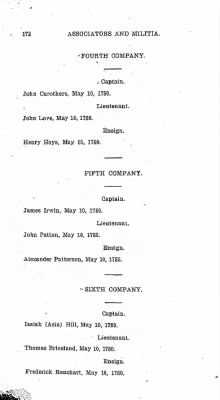 Thumbnail for Volume VI > Muster Rolls Relating to the Associators and Militia of the County of Cumberland