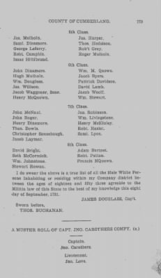 Thumbnail for Volume VI > Muster Rolls Relating to the Associators and Militia of the County of Cumberland