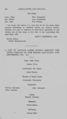 Thumbnail for Volume VI > Muster Rolls Relating to the Associators and Militia of the County of Cumberland