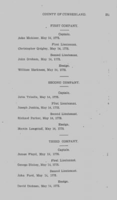 Thumbnail for Volume VI > Muster Rolls Relating to the Associators and Militia of the County of Cumberland