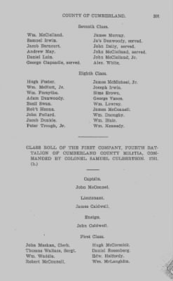 Thumbnail for Volume VI > Muster Rolls Relating to the Associators and Militia of the County of Cumberland