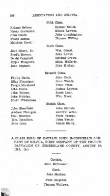 Thumbnail for Volume VI > Muster Rolls Relating to the Associators and Militia of the County of Cumberland