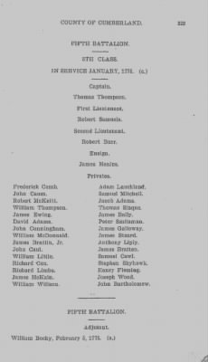 Volume VI > Muster Rolls Relating to the Associators and Militia of the County of Cumberland