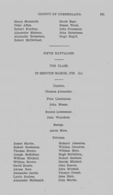 Volume VI > Muster Rolls Relating to the Associators and Militia of the County of Cumberland