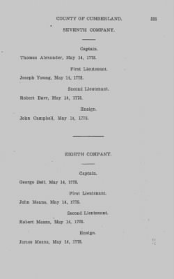 Volume VI > Muster Rolls Relating to the Associators and Militia of the County of Cumberland