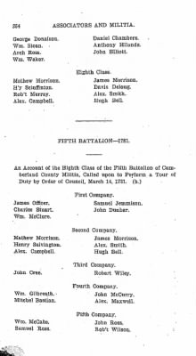 Volume VI > Muster Rolls Relating to the Associators and Militia of the County of Cumberland