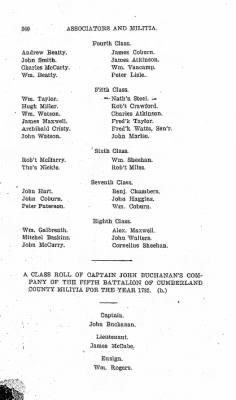 Volume VI > Muster Rolls Relating to the Associators and Militia of the County of Cumberland