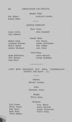 Volume VI > Muster Rolls Relating to the Associators and Militia of the County of Cumberland