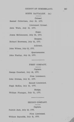 Volume VI > Muster Rolls Relating to the Associators and Militia of the County of Cumberland