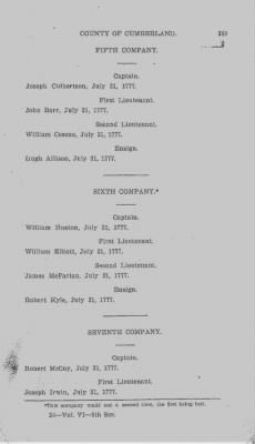 Volume VI > Muster Rolls Relating to the Associators and Militia of the County of Cumberland