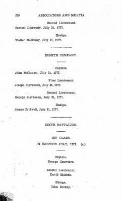 Volume VI > Muster Rolls Relating to the Associators and Militia of the County of Cumberland