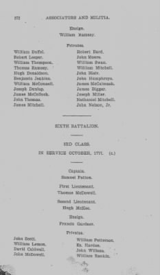 Volume VI > Muster Rolls Relating to the Associators and Militia of the County of Cumberland