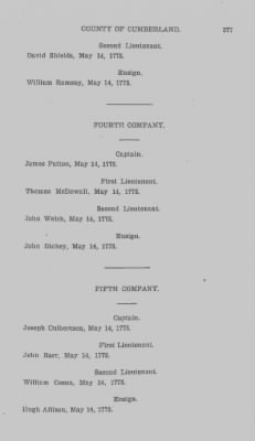 Thumbnail for Volume VI > Muster Rolls Relating to the Associators and Militia of the County of Cumberland