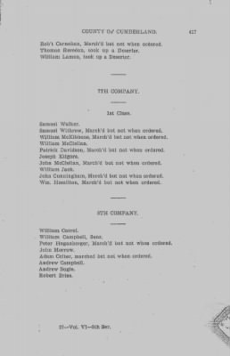 Volume VI > Muster Rolls Relating to the Associators and Militia of the County of Cumberland