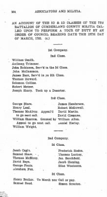 Volume VI > Muster Rolls Relating to the Associators and Militia of the County of Cumberland