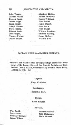 Volume VI > Muster Rolls Relating to the Associators and Militia of the County of Cumberland