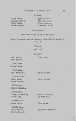 Thumbnail for Volume VI > Muster Rolls Relating to the Associators and Militia of the County of Cumberland