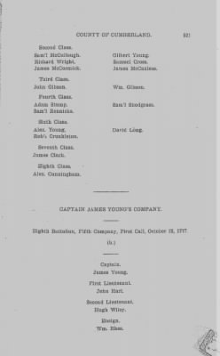 Volume VI > Muster Rolls Relating to the Associators and Militia of the County of Cumberland