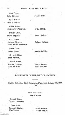 Thumbnail for Volume VI > Muster Rolls Relating to the Associators and Militia of the County of Cumberland