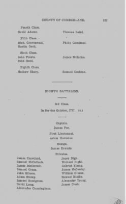 Volume VI > Muster Rolls Relating to the Associators and Militia of the County of Cumberland