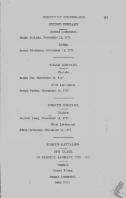 Thumbnail for Volume VI > Muster Rolls Relating to the Associators and Militia of the County of Cumberland