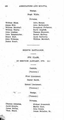 Volume VI > Muster Rolls Relating to the Associators and Militia of the County of Cumberland