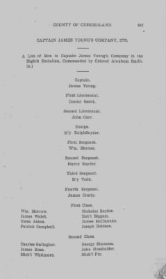 Volume VI > Muster Rolls Relating to the Associators and Militia of the County of Cumberland