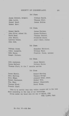 Thumbnail for Volume VI > Muster Rolls Relating to the Associators and Militia of the County of Cumberland