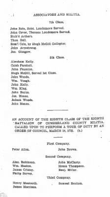 Thumbnail for Volume VI > Muster Rolls Relating to the Associators and Militia of the County of Cumberland