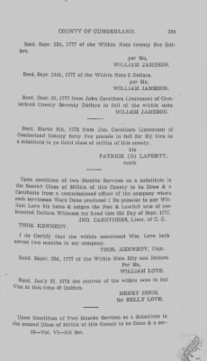 Volume VI > Muster Rolls Relating to the Associators and Militia of the County of Cumberland