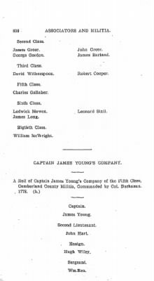 Thumbnail for Volume VI > Muster Rolls Relating to the Associators and Militia of the County of Cumberland