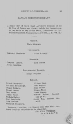 Volume VI > Muster Rolls Relating to the Associators and Militia of the County of Cumberland