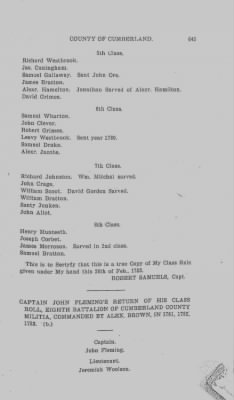 Thumbnail for Volume VI > Muster Rolls Relating to the Associators and Militia of the County of Cumberland