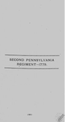 Thumbnail for Volume II > Second Pennsylvania Regiment-1779.