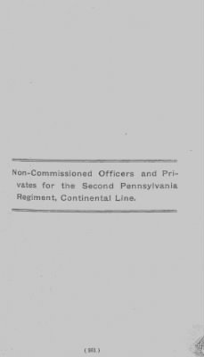 Thumbnail for Volume II > Non-Commissioned Officers and Privates for the Second Pennsylvania Regiment, Continental Line.