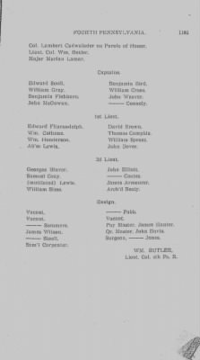 Volume II > Arrangement of the Officers of the Fourth Regiment of Penna.