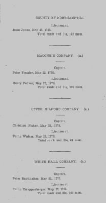 Volume VIII > Muster Rolls Relating to the Associators and Militia of the County of Northampton.